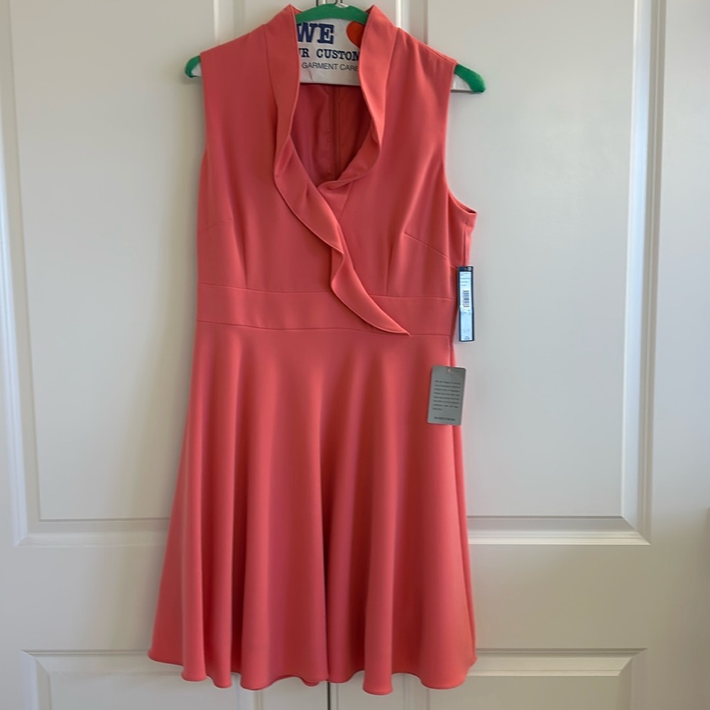 Pretty in pink Tahari Arthur Levine dress, 12 petite